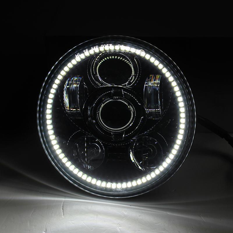 Eagle Lights 5 3/4" LED Headlight Kit with Halo Ring for Harley-Davidson® and Indian® Motorcycles - Generation III / Chrome