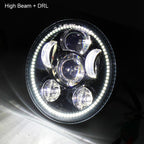 Eagle Lights 5 3/4" LED Headlight Kit with Halo Ring for Harley-Davidson® and Indian® Motorcycles - Generation III / Chrome