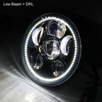 Eagle Lights 5 3/4" LED Headlight Kit with Halo Ring for Harley-Davidson® and Indian® Motorcycles - Generation III / Chrome