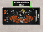 MPM Motorcycle Mat Skull Design for Chopper, Cruiser, Touring, Sport Motorcycle - MM7502
