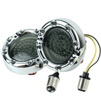 Eagle Lights 3 1/4” Infinity Beam Front LED Turn Signals with Running LED Light Ring for Harley-Davidson® Motorcycles