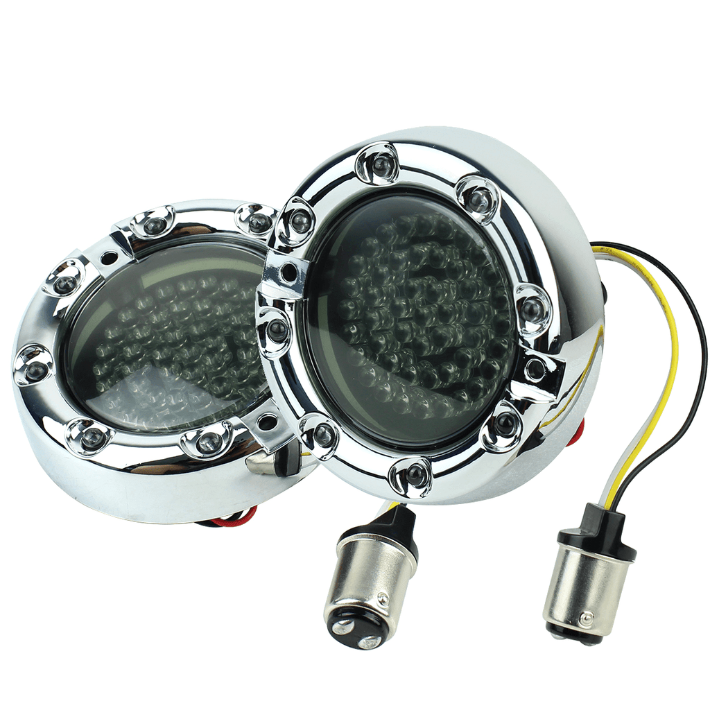 Eagle Lights 3 1/4” Infinity Beam Front and Rear LED Turn Signals with Running LED Light Ring for Harley-Davidson® Motorcycles