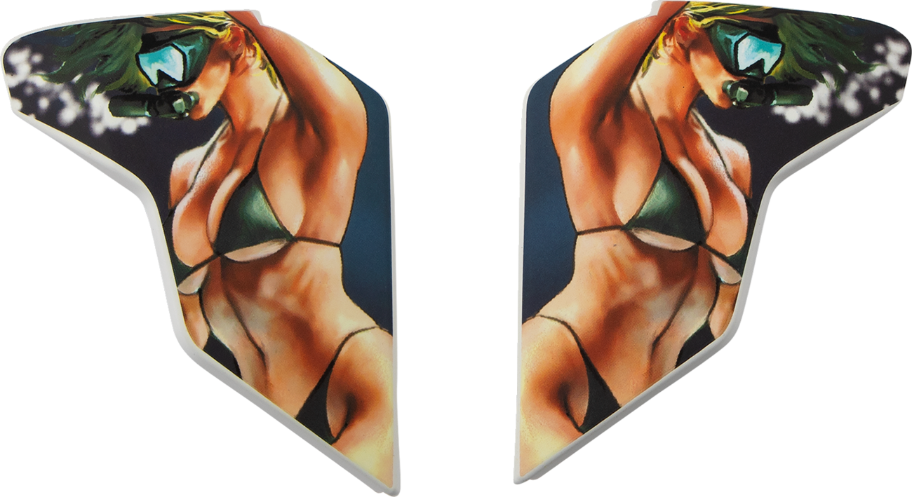 ICON Airflite™ Helmet Side Plates — Pleasuredome4 - Airflite™ Side Plates / Pleasuredome4 / Blue 0133-1409