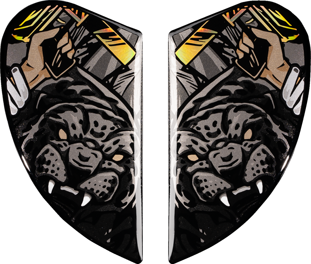 ICON Airframe Pro™ Helmet Side Plates - Airframe Pro™ Side Plates / Aztec Nine / Gold 0133-1752