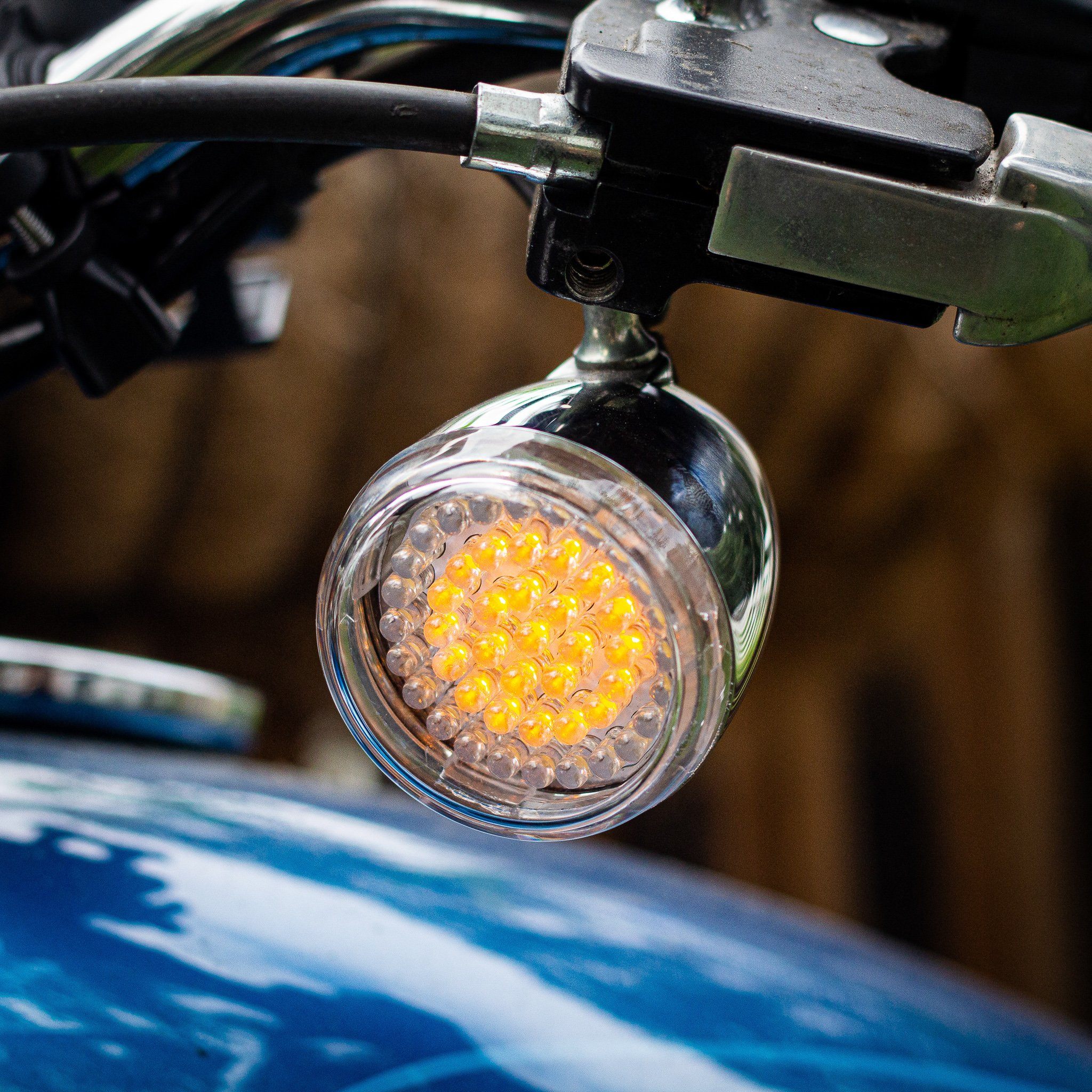 Eagle Lights 2” LED Turn Signal and Running Light Kit for Harley-Davidson® Motorcycles - Generation I / 1157 Front / 1156 Amber Rear
