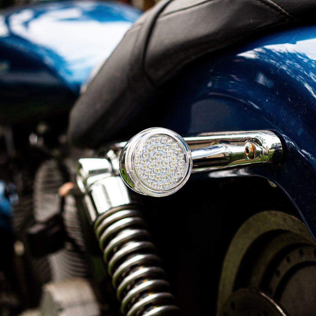 Eagle Lights 2" Rear LED Turn Signals for Harley-Davidson Motorcycles- Generation I / 1156 Base / Amber