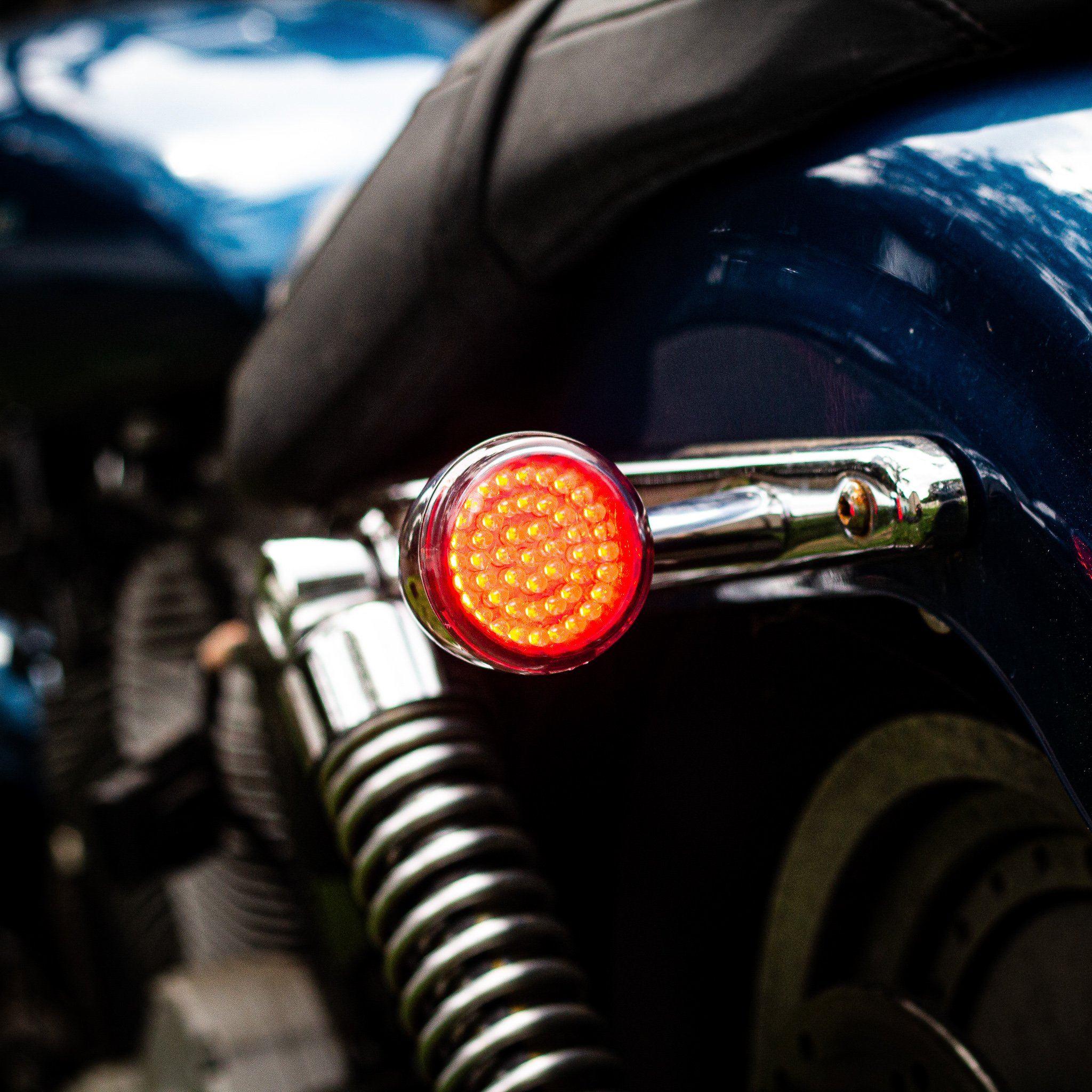 Eagle Lights 2" Rear LED Turn Signals for Harley-Davidson Motorcycles- Generation I / 1156 Base / Red