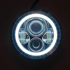 Eagle Lights 7" LED Headlight Kit for Jeeps with White LED Halo Rings - Double Pack