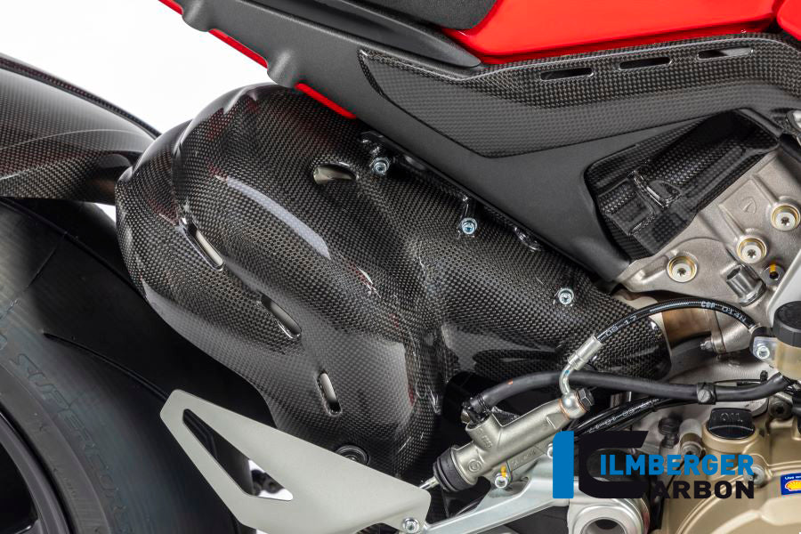 Ilmberger Carbon Fiber Exhaust Heat Shield - Ducati Panigale V4 / Panigale V4 S 2018-2023