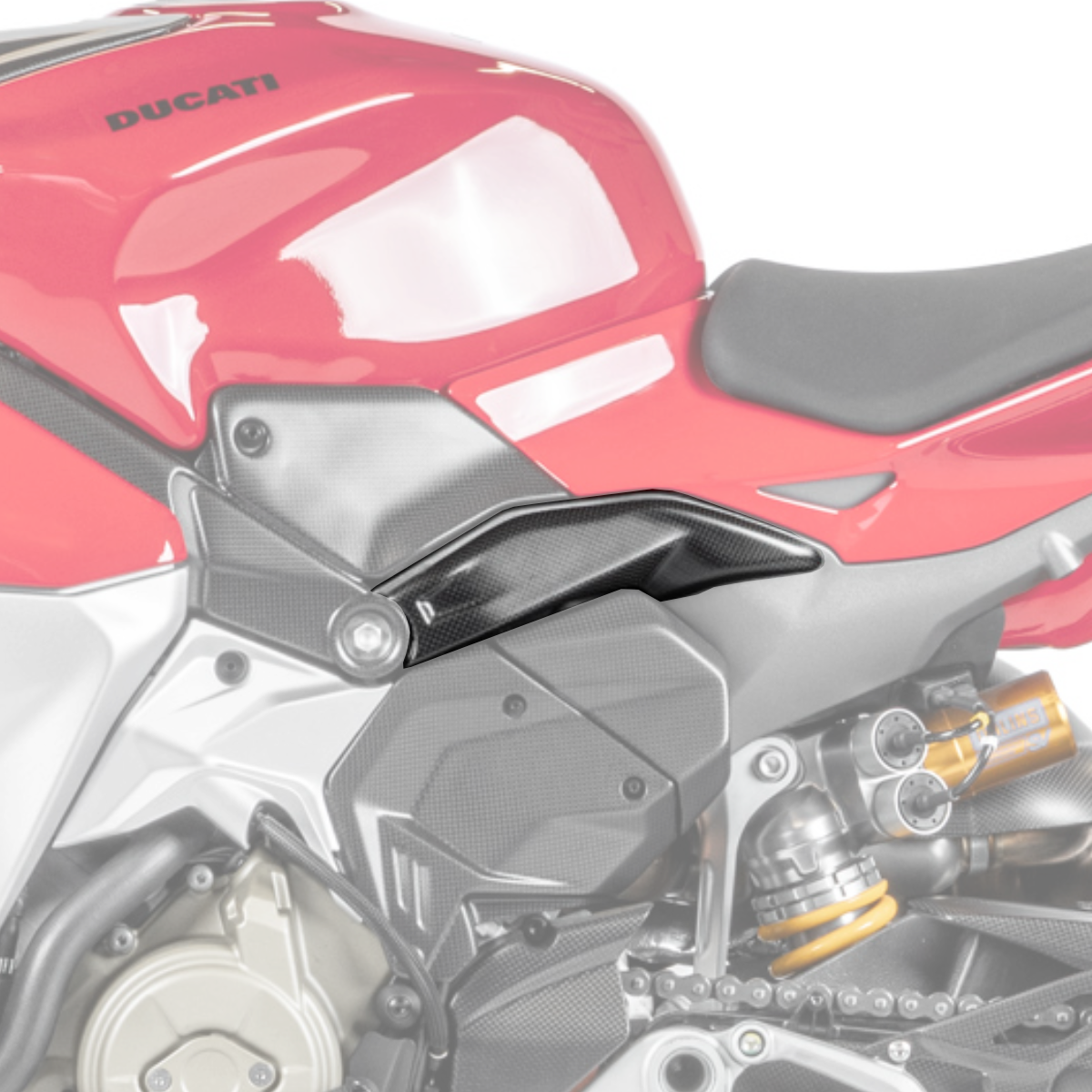 Ilmberger Carbon Fiber Left Side Rear Frame Cover - Ducati Panigale V4 / Panigale V4 S 2025-2026