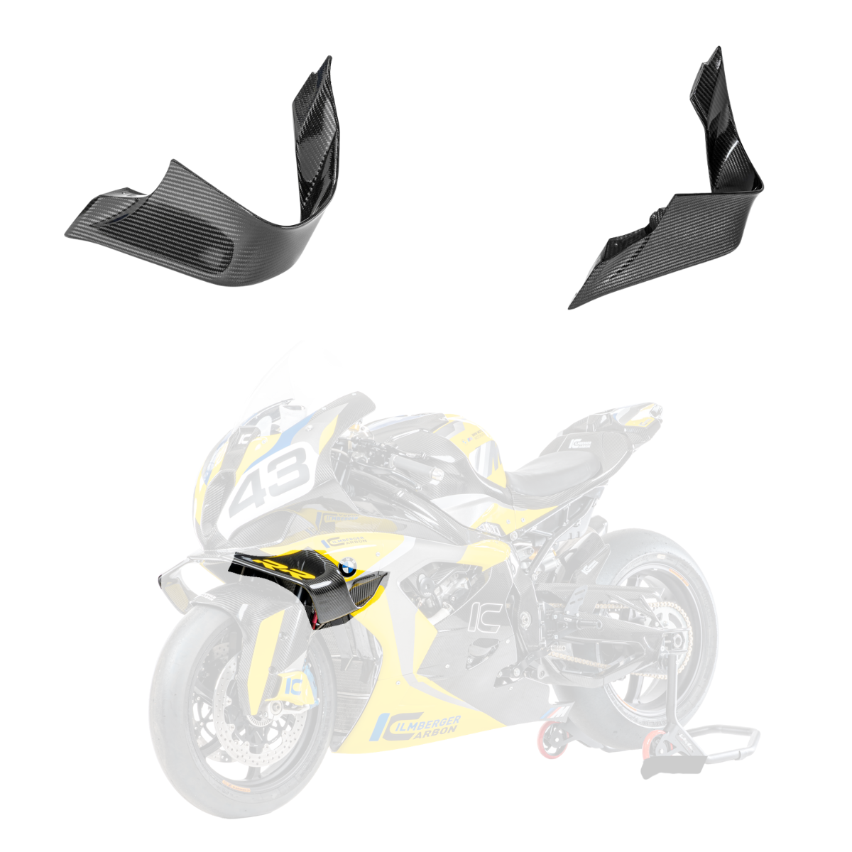 Ilmberger Carbon Fiber RACE VERSION Left Side Winglet - BMW M1000RR 2025-2026