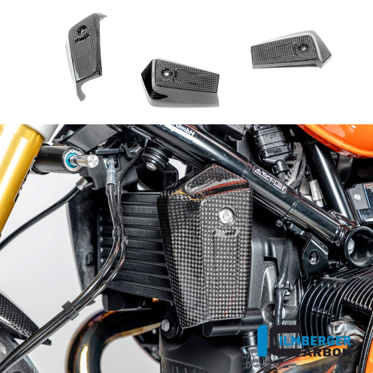 Ilmberger Carbon Fiber Right Side Oil Cooler Cover - BMW R 12 nineT 2024-2026