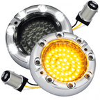 Eagle Lights 3 1/4” Infinity Beam Front LED Turn Signals with Running LED Light Ring for Harley-Davidson® Motorcycles