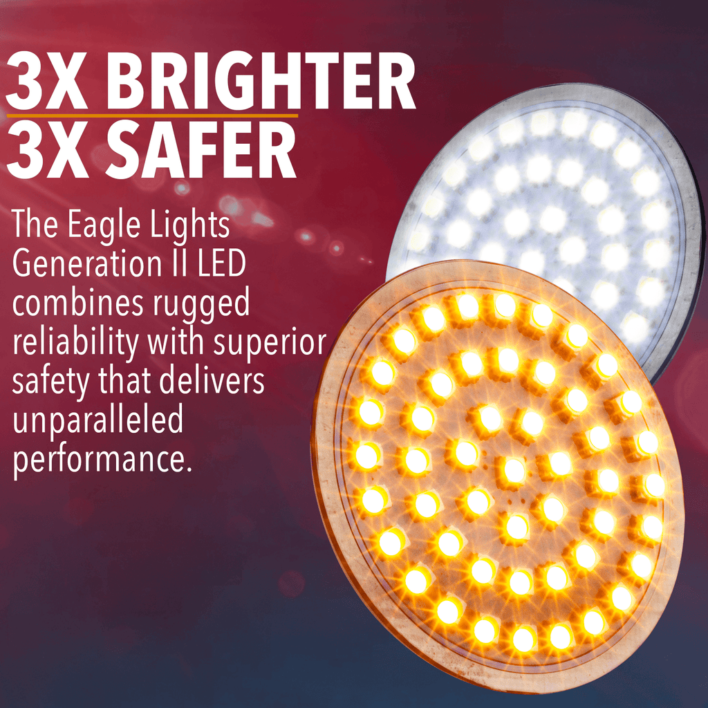 Eagle Lights 2" Generation II Front and Rear LED Turn Signals Kit for Harley-Davidson® Motorcycles - Front 1157 / Rear 1156 / Rear LEDs Amber