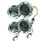 Eagle Lights 3 1/4” Infinity Beam Front and Rear LED Turn Signals with Running LED Light Ring for Harley-Davidson® Motorcycles