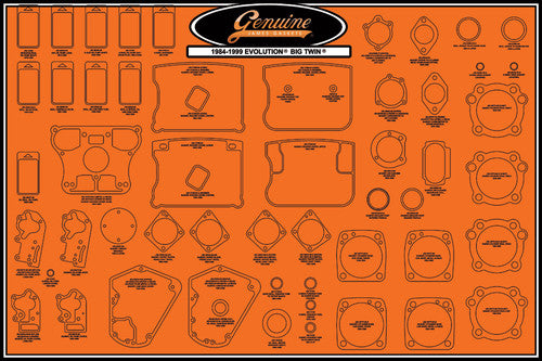 JAMES GASKETS Gasket Display Board - 99000-EVBT