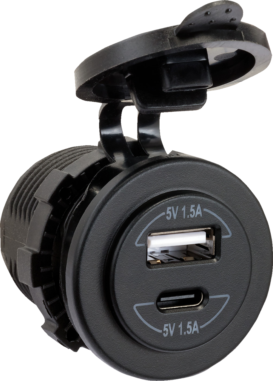 JENSEN Panel Mount Dual USB Charger - USB Port / Panel Mount 2120-1214