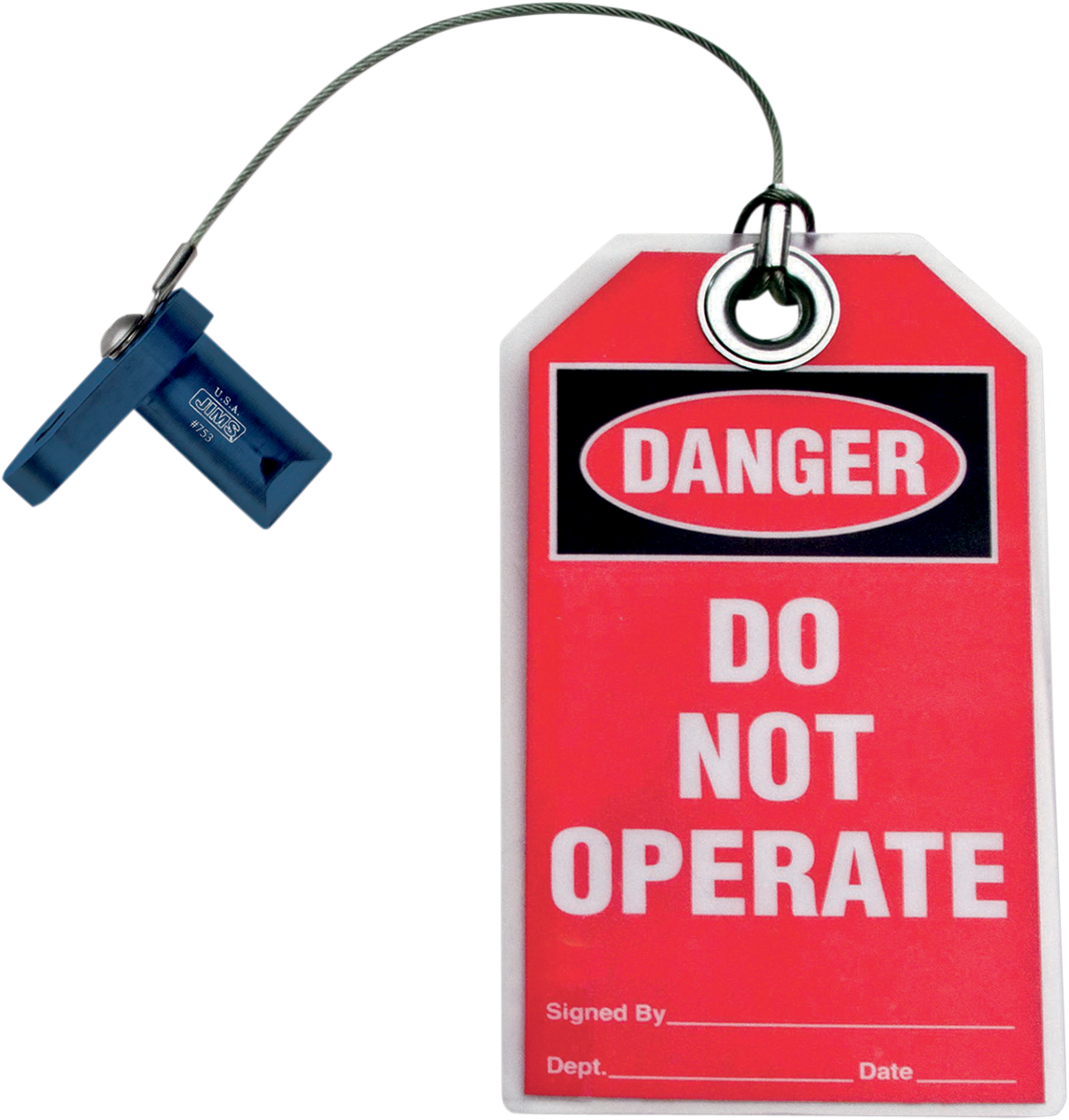 JIMS Mighty Bite Flywheel Lock and Tag - Flywheel Lock with Tag / Mighty Bite / Blue / Twin Cam 3801-0235