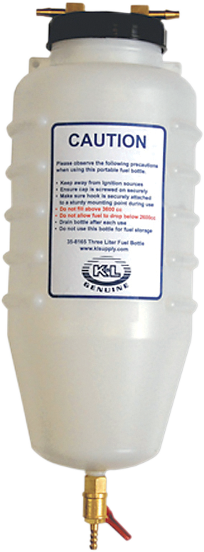 K&L SUPPLY Fuel Injected Rated Fuel Bottle - 3 Liters 0702-0003