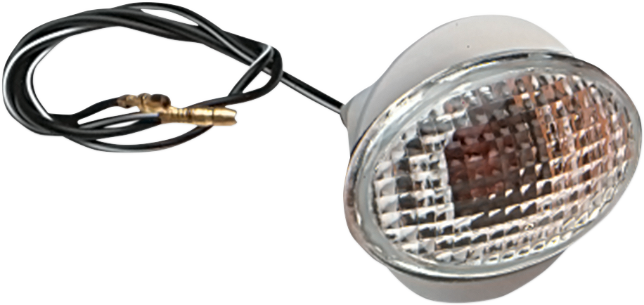 K&S TECHNOLOGIES Flat Oval Marker Lights - Flat Oval Marker Light -Small / Clear 25-8271
