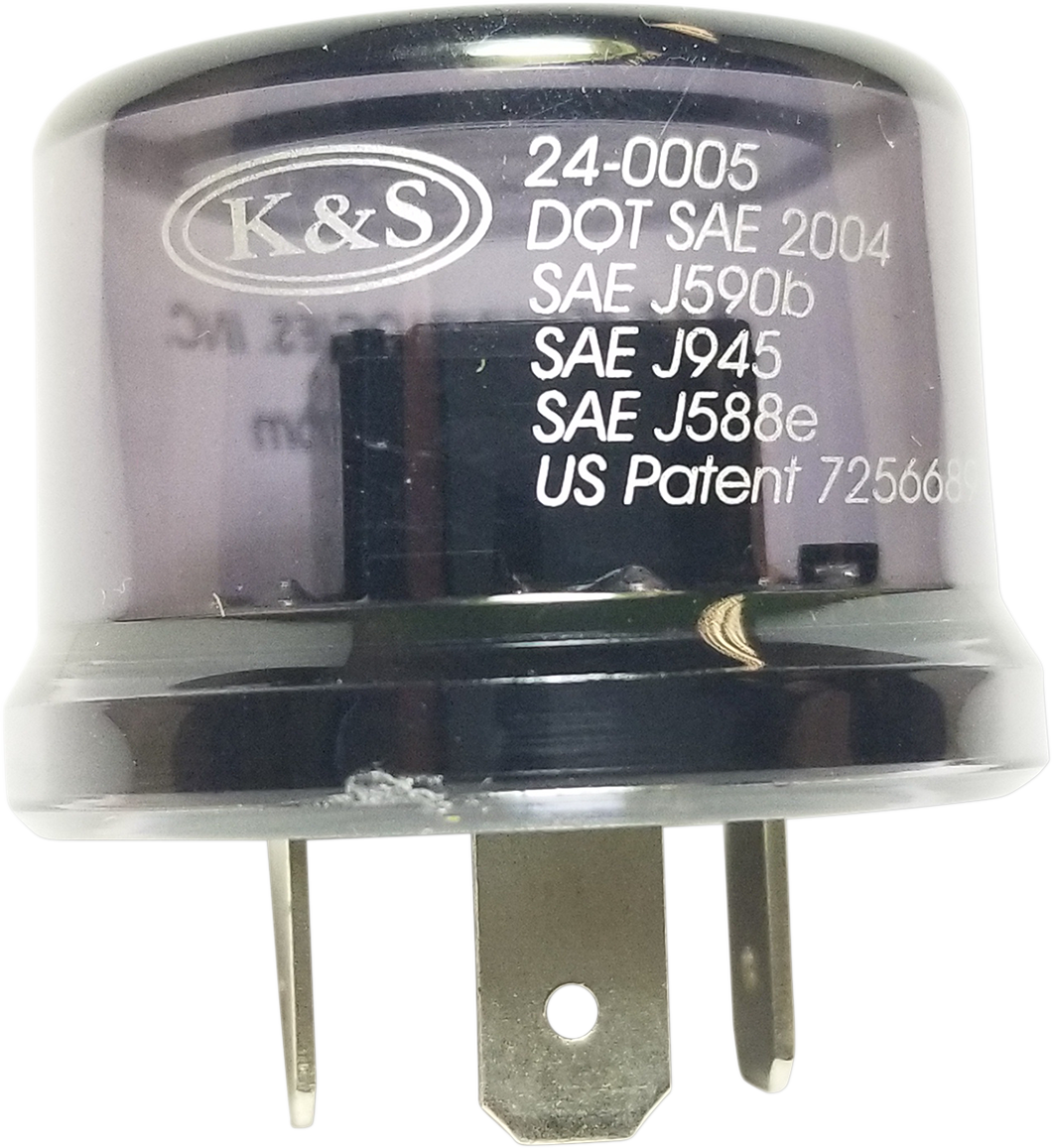 K&S TECHNOLOGIES IC Type Flasher Relay - Flasher Relay / IC-Type 2106-0052