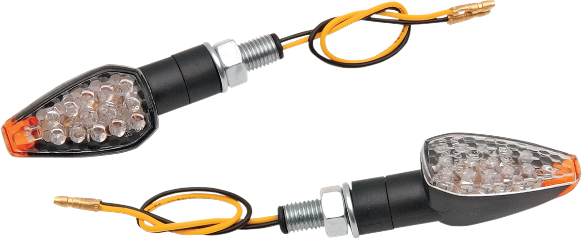 K&S TECHNOLOGIES LED Ultra Mini Stem-Mount Marker Lights - Ultra Mini LED Marker Lights / Black 2040-0316
