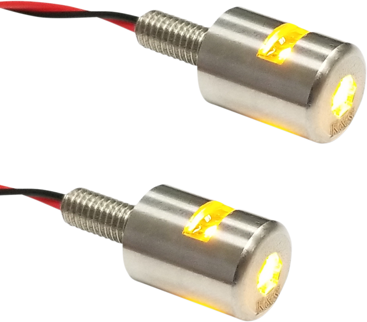K&S TECHNOLOGIES Three-Beam Bolt Lights - Three-Beam License Plate Bolt Lights / Amber 2040-2548