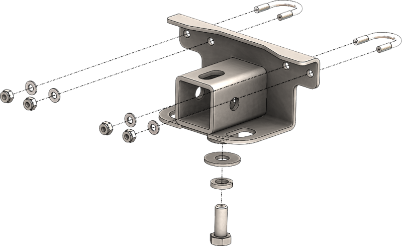 KFI 16+ Yamaha Kodiak 700 4x4/ 2009-2014 Grizzly 550/ 2007-2018 Grizzly 700 2 in. Receiver Hitch Rear - 101280