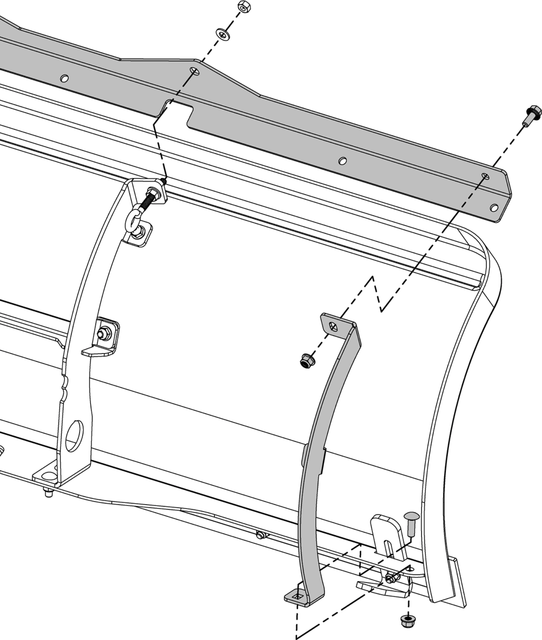 KFI PRODUCTS Flex Blade Stiffener Kit - For 50" Blade 4501-1278