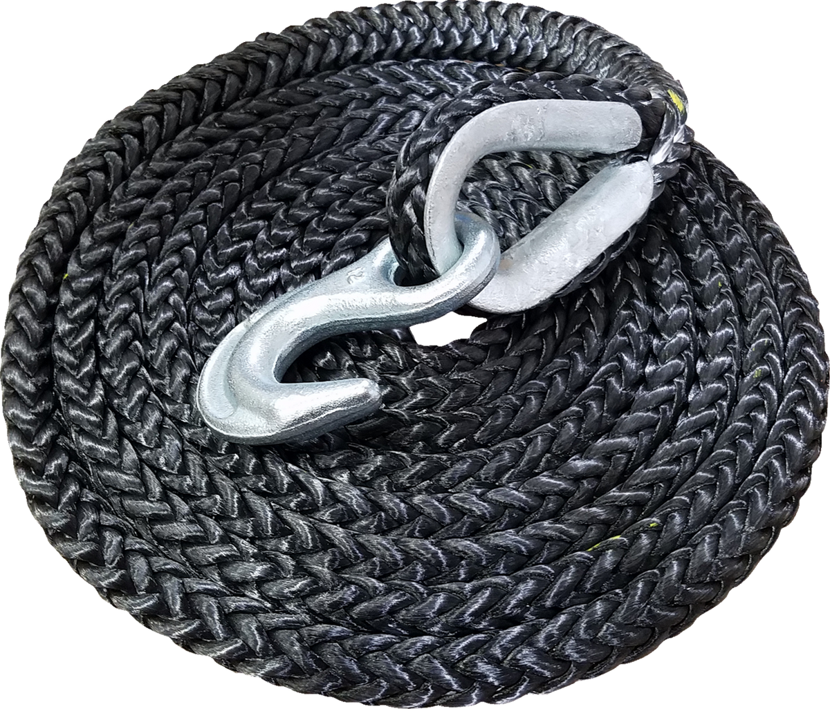 KFI PRODUCTS Tiger Tail Rope - Replacement Rope / Tiger Tail / 12' / Black 4505-1058