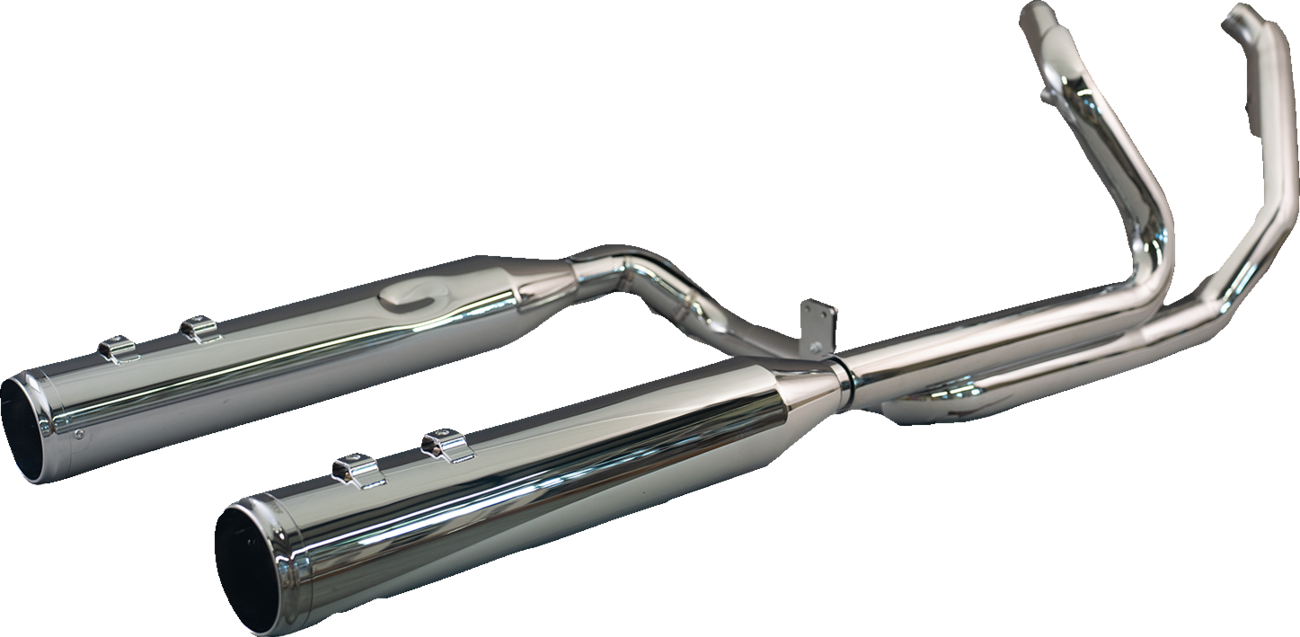KHROME WERKS 2-into-1-into-2 Dominator-SR Exhaust System - Chrome / Without End Caps / Twin Cam Touring 1800-2768