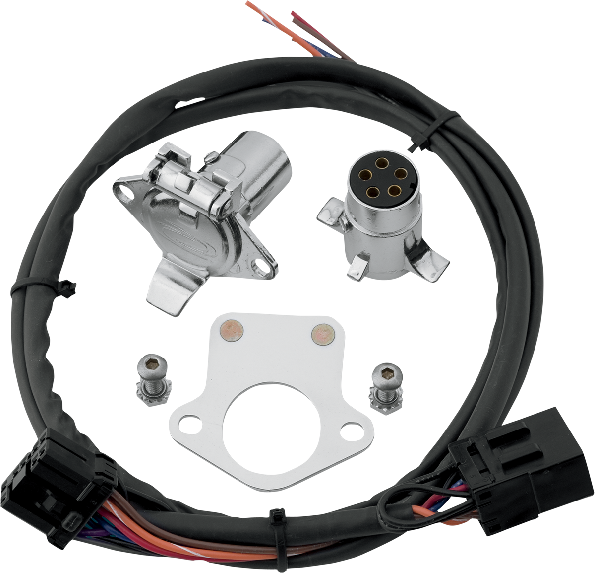 KHROME WERKS Plug and Play 5-Wire Harness for HD Touring Models - 5-Pin Hitch Receptacle 3902-0069