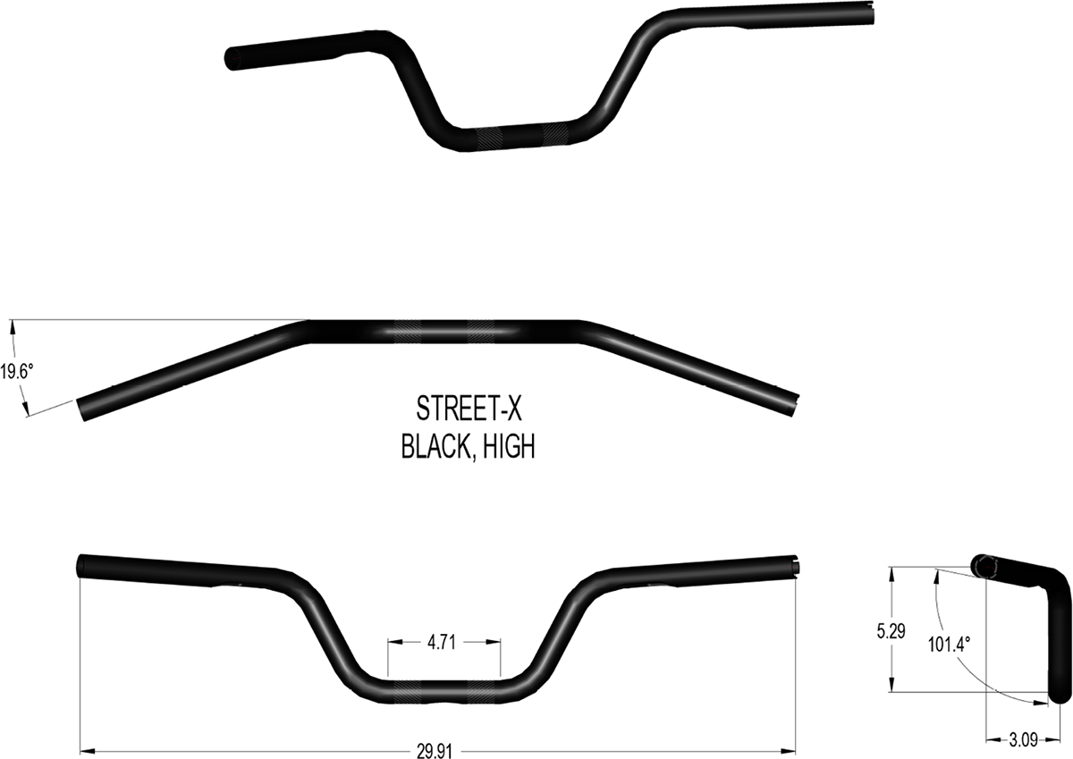 KHROME WERKS Street-X Handlebars