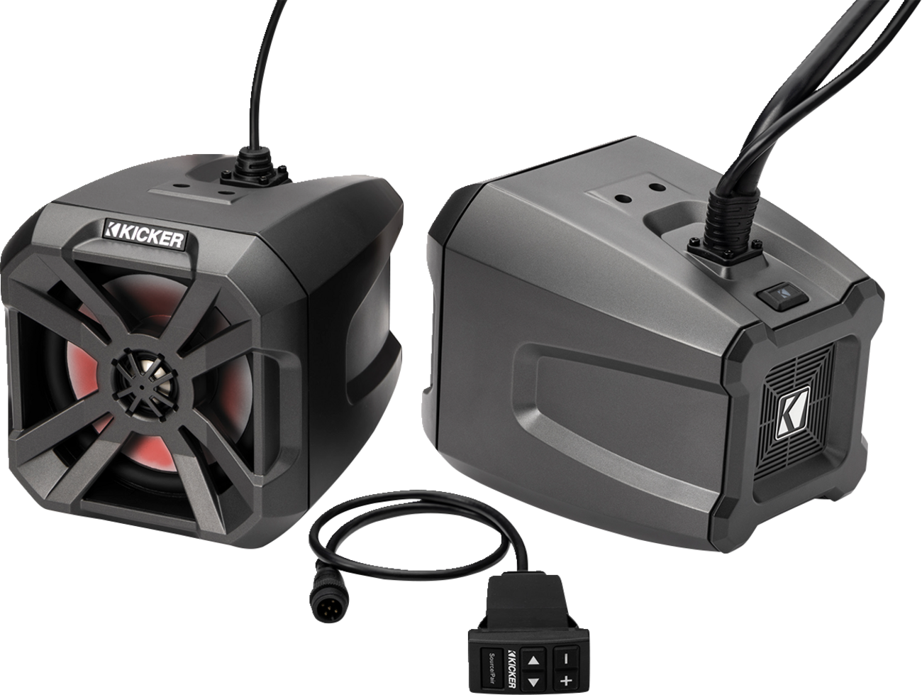 KICKER Tower Speakers - 6-1/2" Speakers / Bluetooth/Amplified / Cage Mount 4405-0929