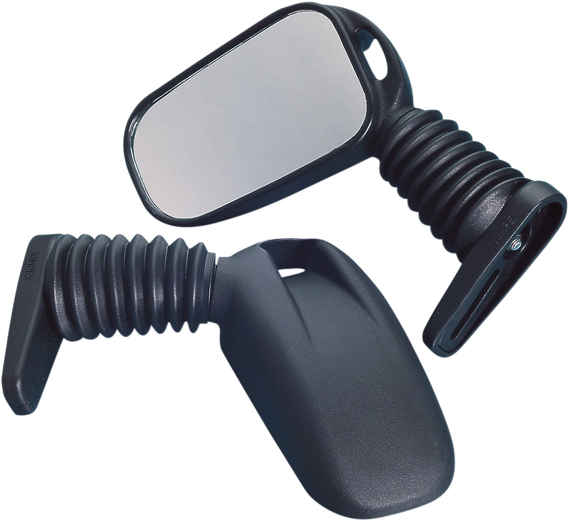KIMPEX Deluxe Arctic AWS Mirrors - Mirror / Side View / Rectangular / Black / Pair / Arctic Cat K12-165-06