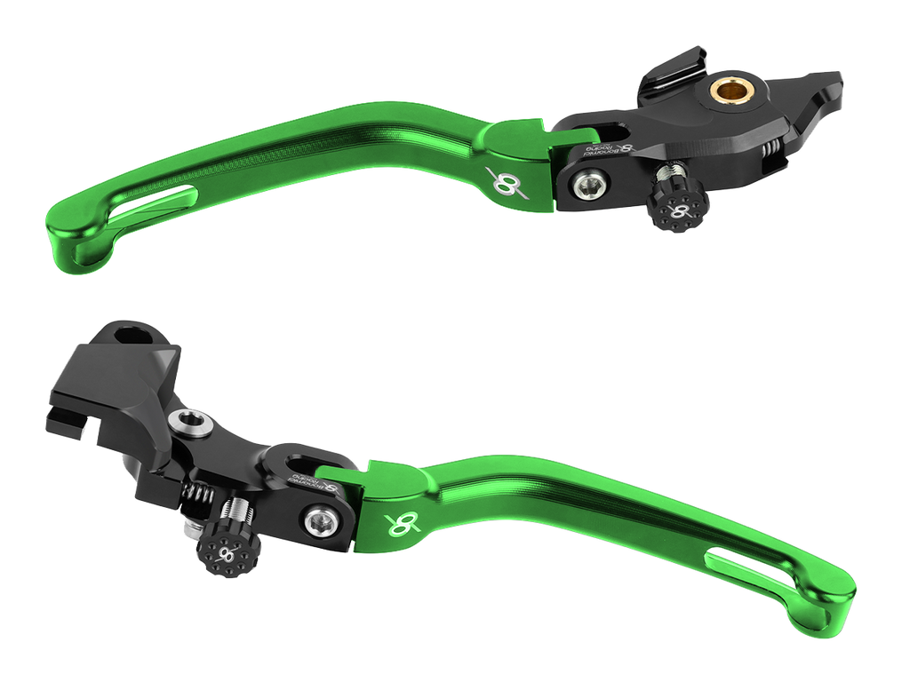 Bonamici Kawasaki Ninja ZX-4R/RR Brake & Clutch Levers (Black/Green)