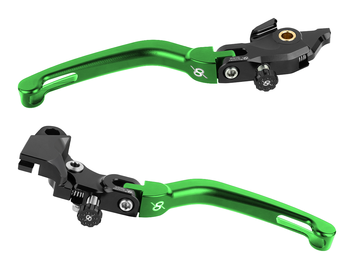 Bonamici Kawasaki Ninja ZX-4R/RR Brake & Clutch Levers (Black/Green)
