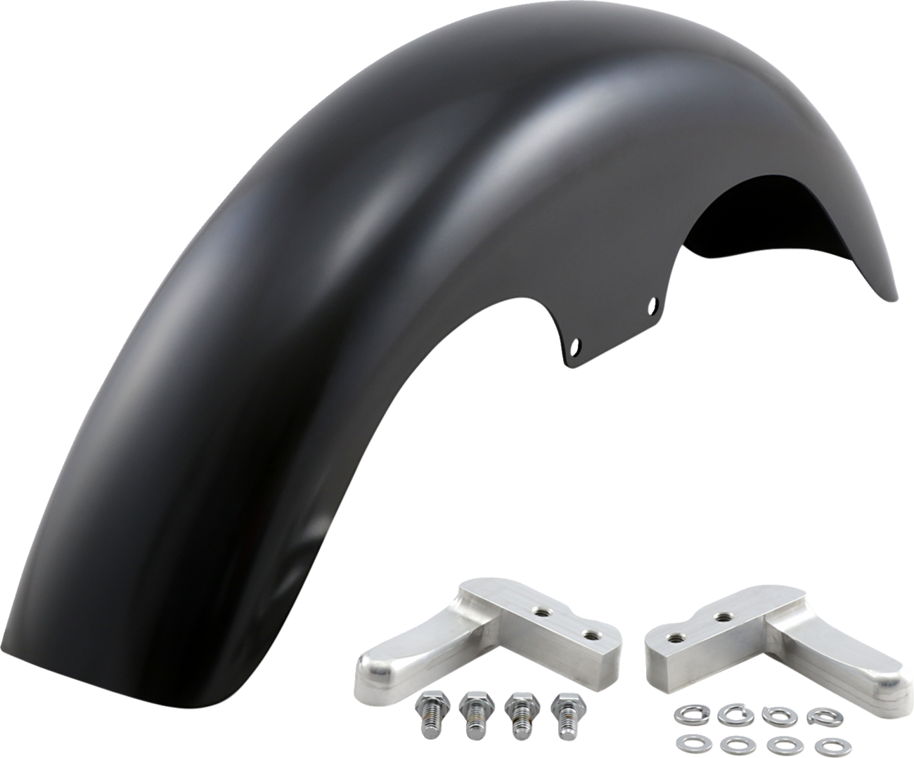 KLOCK WERKS Hugger Series Front Fender with Mounting Blocks for Softail/Dyna