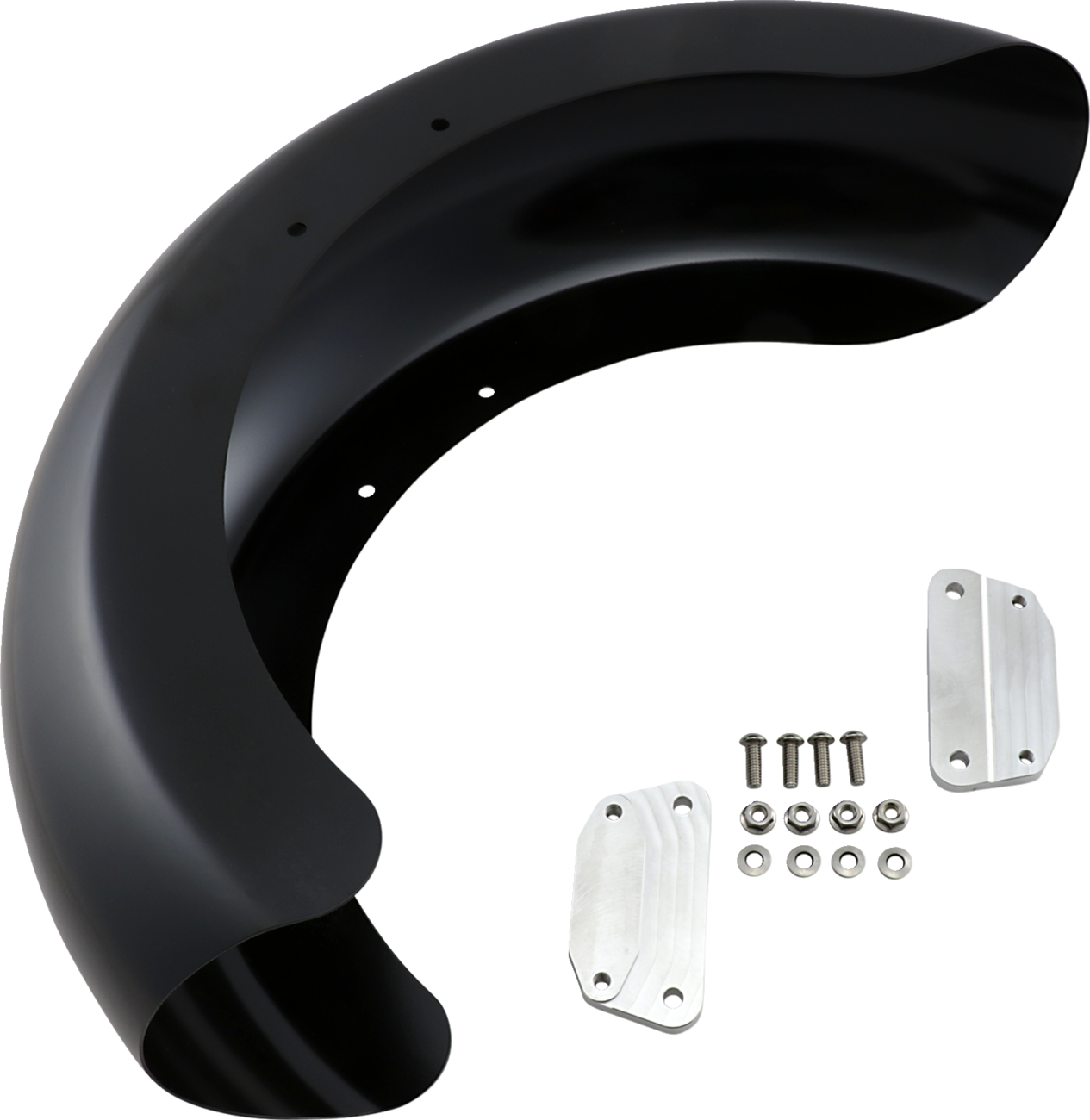 KLOCK WERKS Hugger Series Front Fender with Mounting Blocks for Softail/Dyna