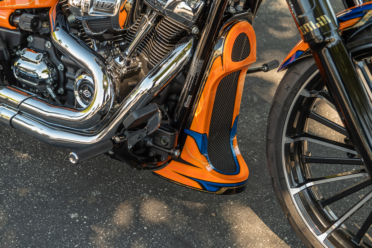 KODLIN USA Chin Spoiler - Raw / HD Softail/Touring '18-'26 0504-0376