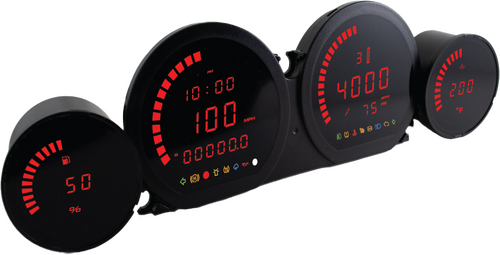 KOSO 4 PIECE LED GAUGES `14-22 FLHT FLHX FLTR - BA064921