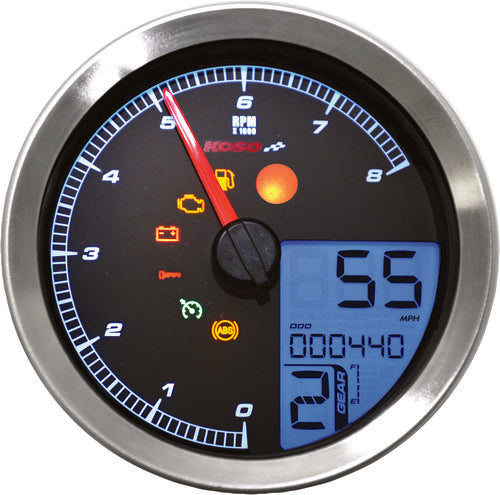 KOSO LCD Color Change Speedo and Tachometer - BA051201