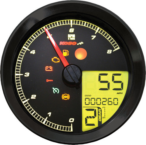 KOSO LCD Color Change Speedo and Tachometer - BA051211