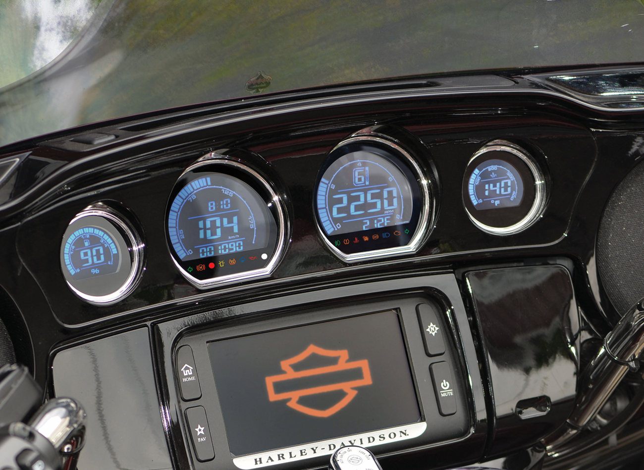 KOSO NORTH AMERICA HD-03 - Four-Piece LCD Gauge Kit - HD-03 / Four-Piece LCD Gauge Kit / Eight Changeable Colors 2210-0663