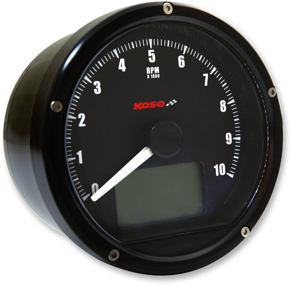 KOSO NORTH AMERICA TNT-01R Universal Electronic Speedometer/Tachometer - Black Face/Casing 2211-0131