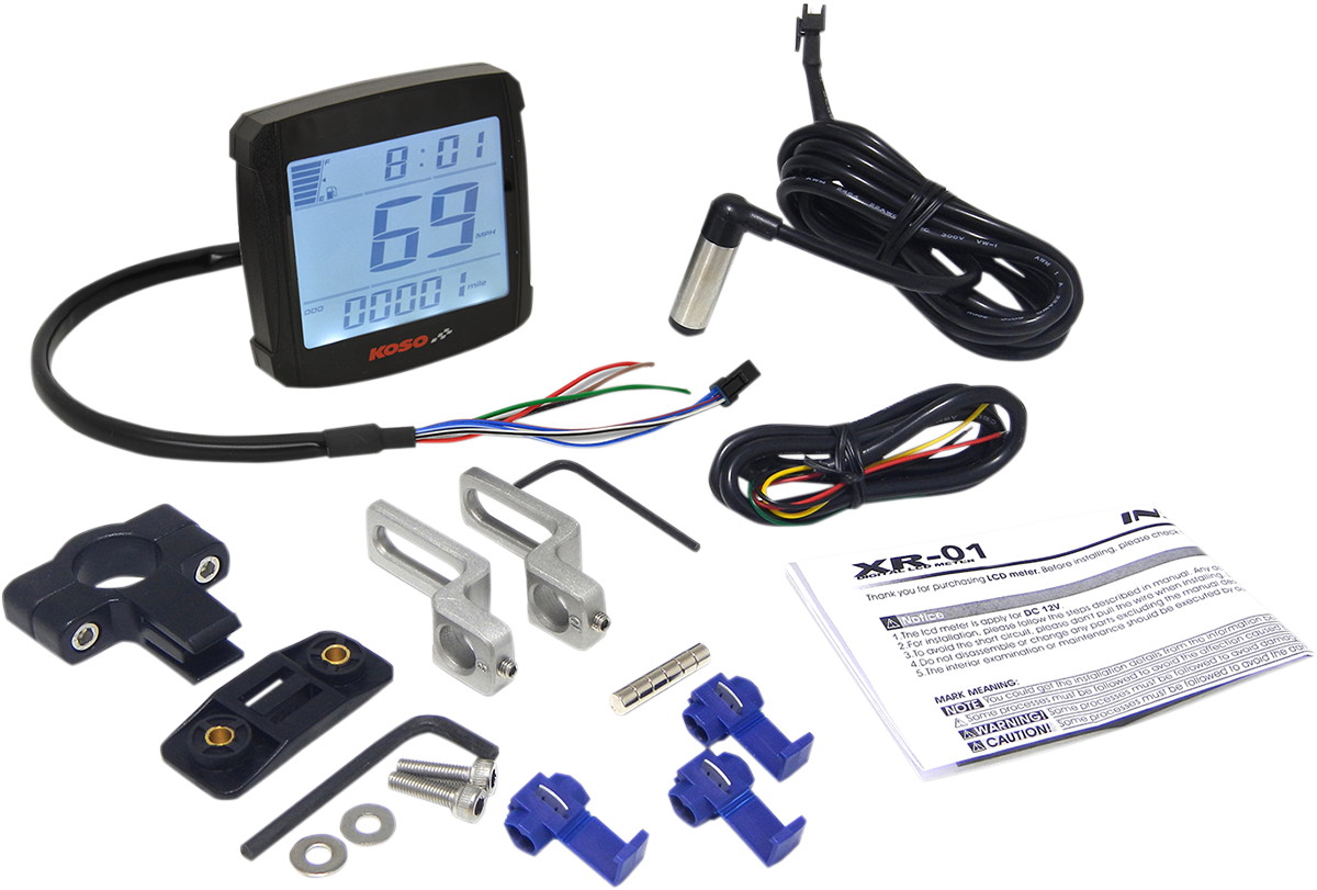 KOSO NORTH AMERICA XR-01 Speedometer - 2.94" L x 3.05" W x 0.94" D 2210-0411