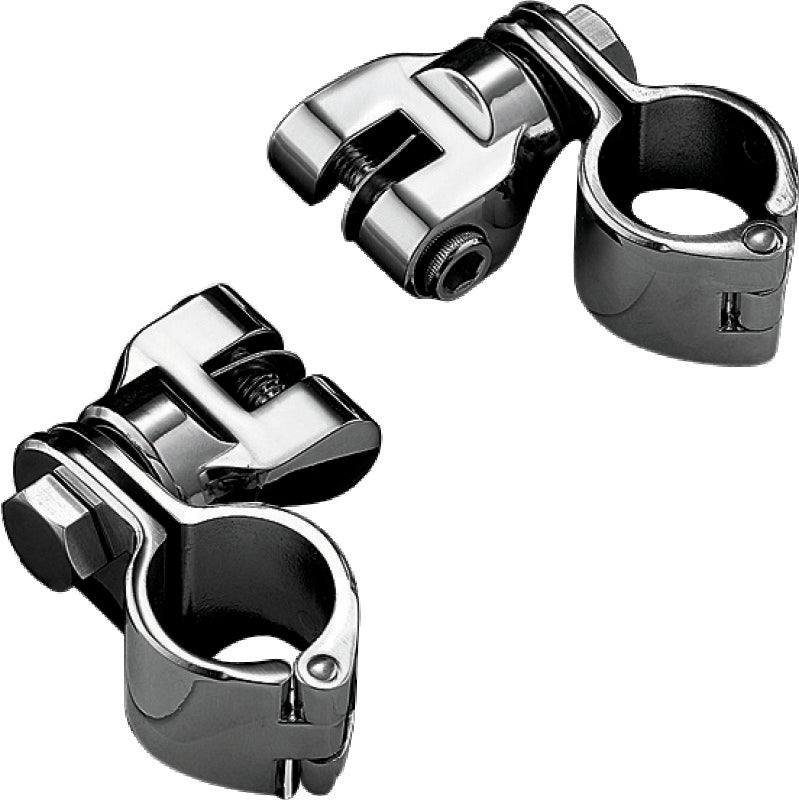Kuryakyn 1-1/4inch Magnum Quick Clamp With Clevis Chrome (Pair) - 7944