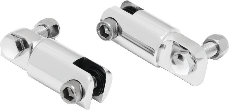 Kuryakyn 2-1/4in Stirrup Heel Rest Extenders Chrome - 8041