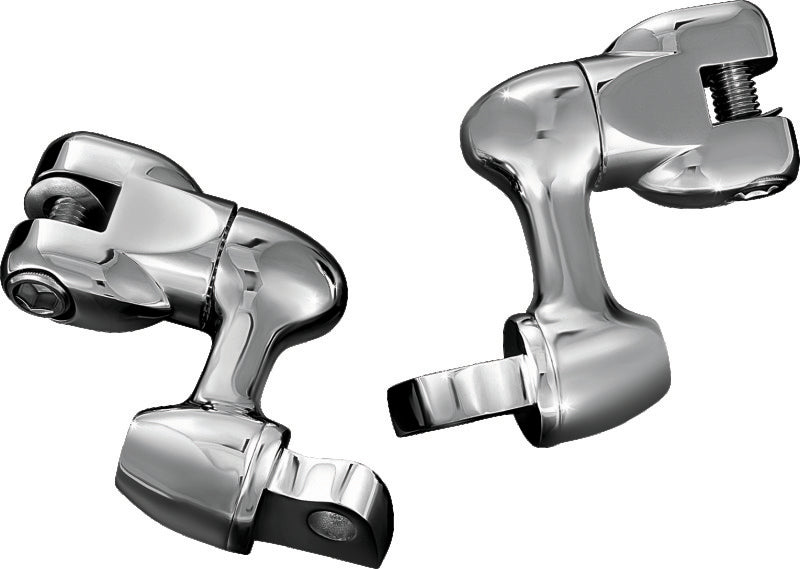 Kuryakyn 2in Adjustable Lockable Offsets With Male Mount Adapter Chrome - 4556