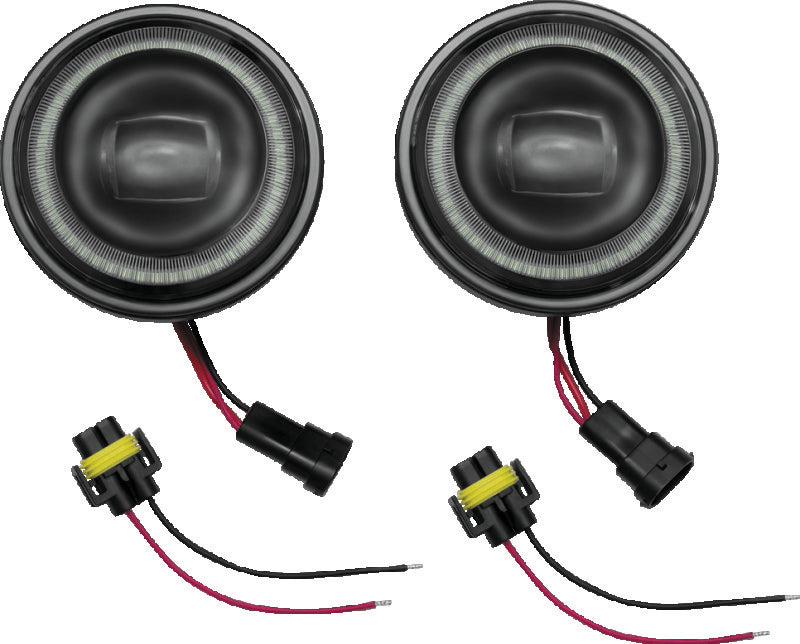 Kuryakyn 4-1/2inch Vision Passing Lmps Black - 2466